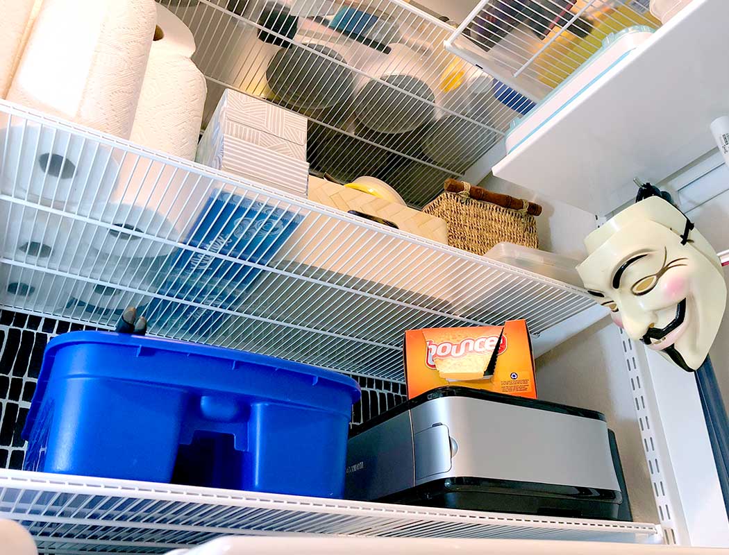 Main Wall of Laundry Room from Below