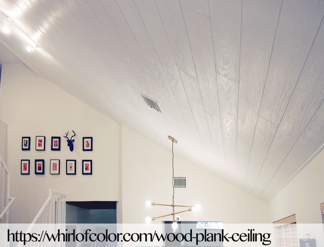 plank ceiling after