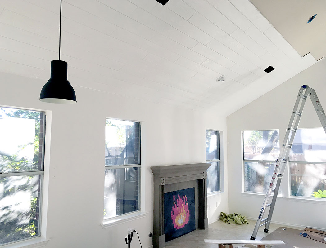 installation of ceiling planks