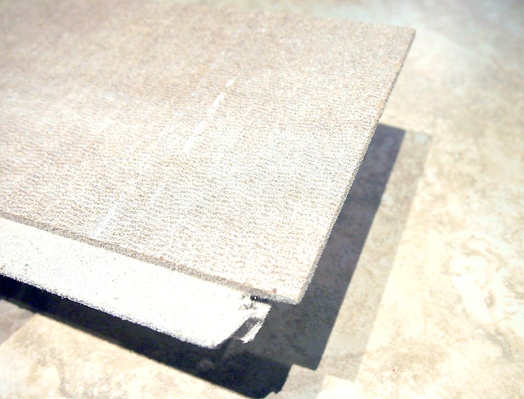 acoustic tile material plank back